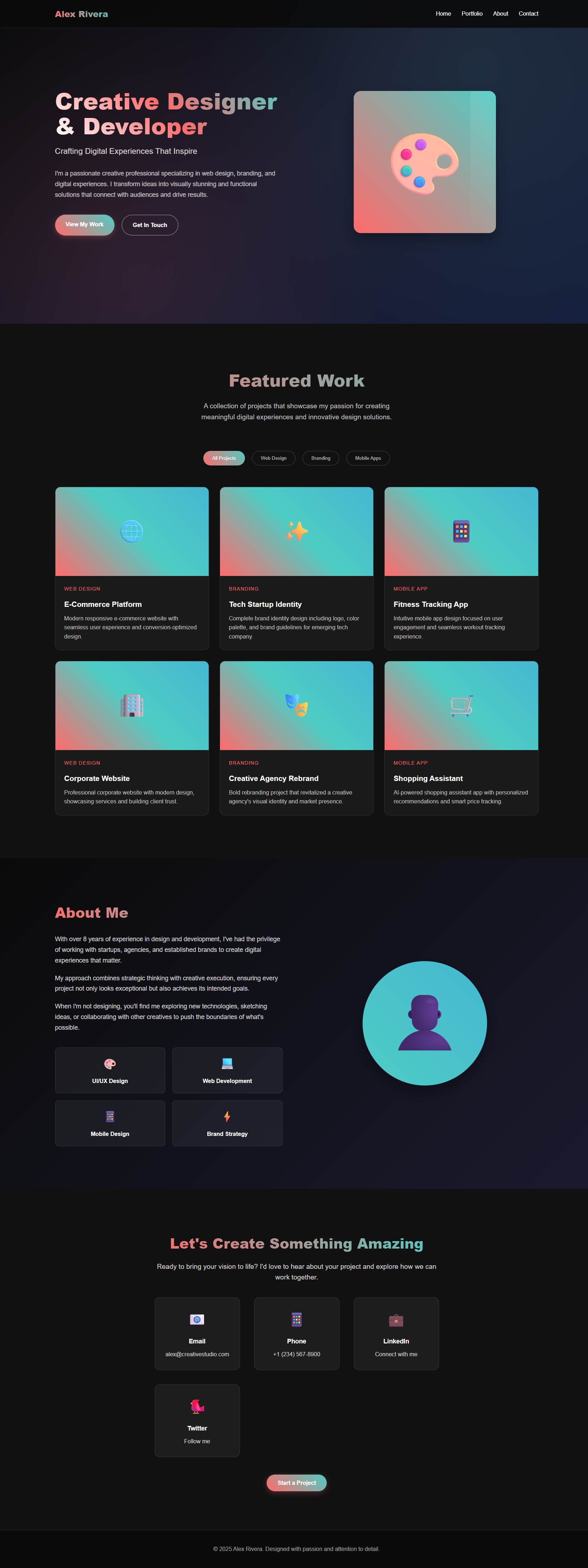 Portfolio Website Screenshot